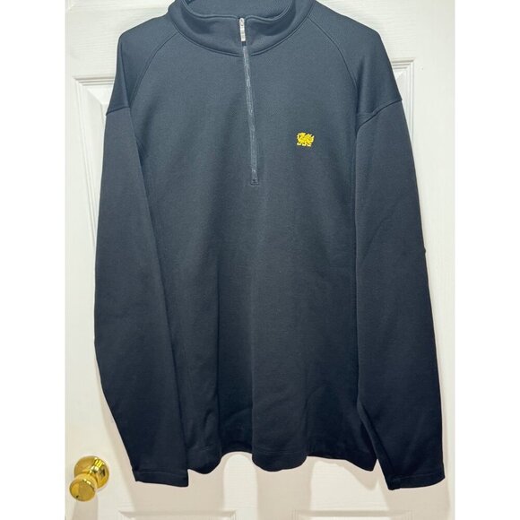 Nike Golf Men's Size XL Cambria Lion Logo Black 1/4 Zip Pullover Jacket - Picture 2 of 6